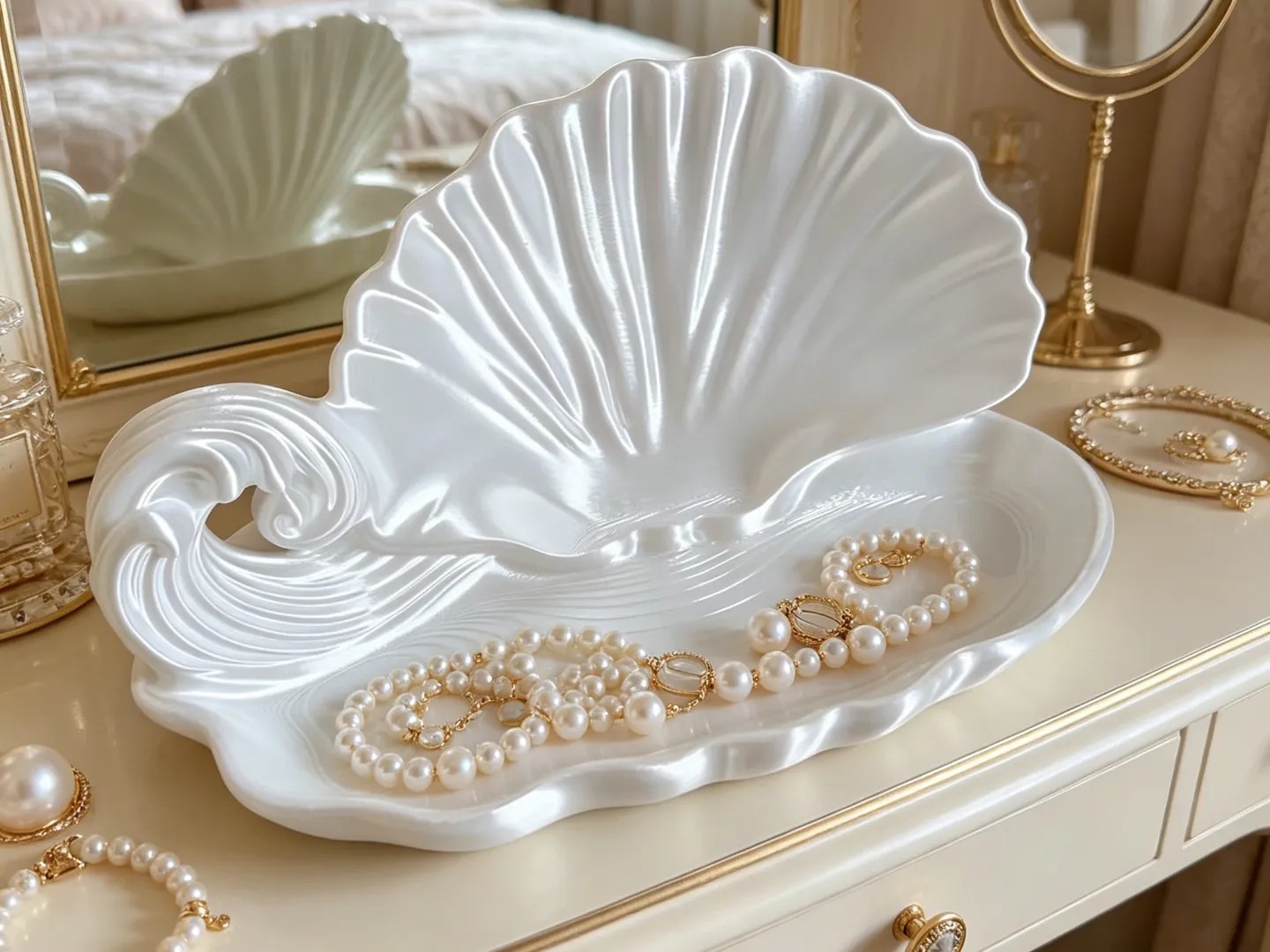 Khay trang sức vỏ sò sóng biển
